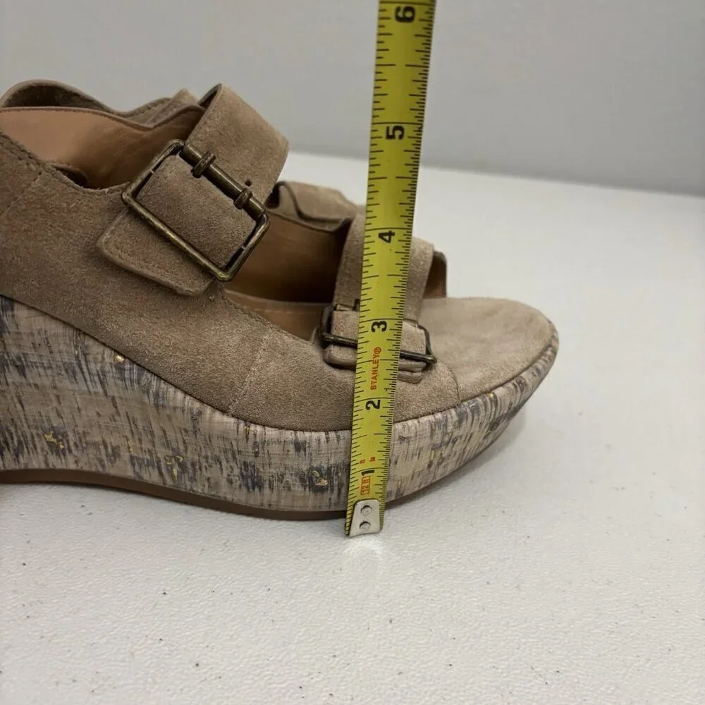 Trask Wedges Leather Upper Sandals Heeled Women 9.5 M Made In Brazil
